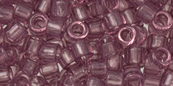 TOHO Seed Beads Round 11/0 Tube 2.5&quot; Transparent Lt Amethyst