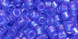 TOHO Seed Beads Round 11/0 Tube 2.5" Transparent Rainbow Sapphire