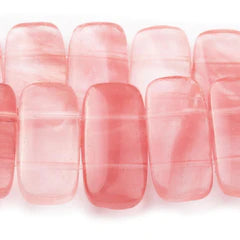 Cherry Quarts 10x20mm double drilled 8 inch strand
