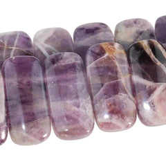 Dog Teeth Amethyst  10x20mm double drilled 8 inch strand