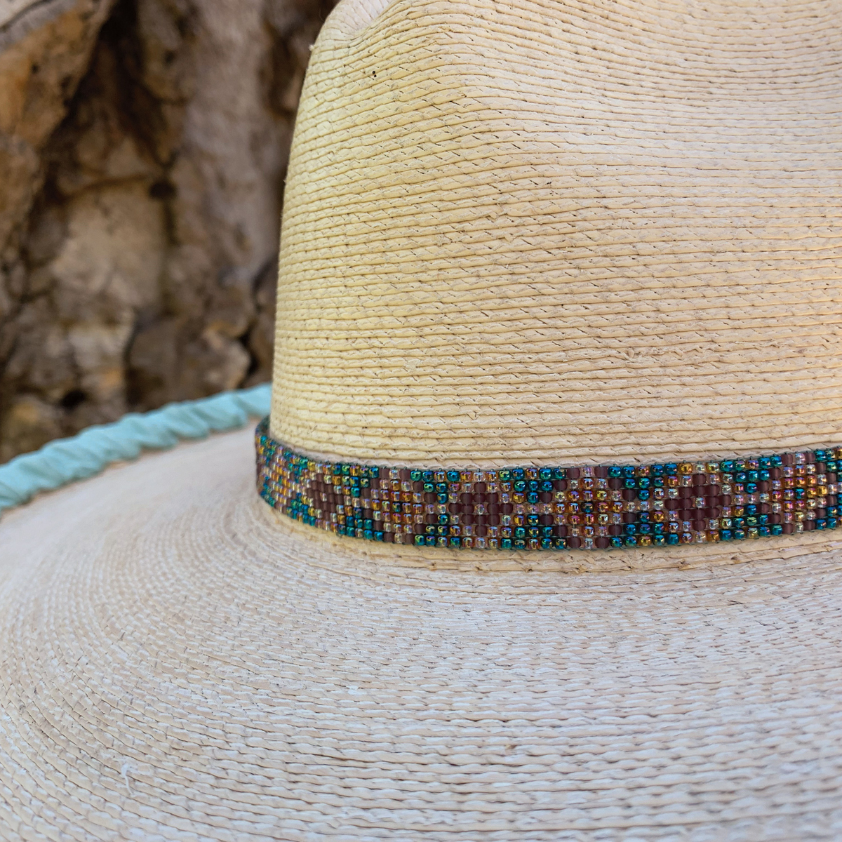 Jewel Loom Wood Bead Loom Kit DIY Beaded Hatband Patterns 4" x 24"