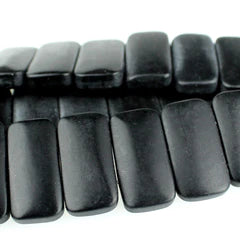 Matte Onyx 10x20mm double drilled 8 inch strand
