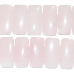 Rose Quarts 10x20mm double drilled 8 inch strand