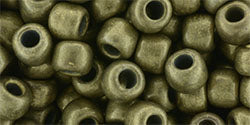 TOHO Seed Beads Round 3/0 Tube 2.5" Bronze Antique Gold