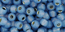 TOHO Round 6/0 Tube 2.5" Silver Lined Milky Montana Blue