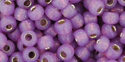 TOHO Round 6/0 Tube 2.5" Silver Lined Milky Amethyst
