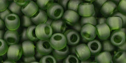 TOHO Seed Beads Round 6/0 Tube 2.5" : Transparent Frosted Olivine