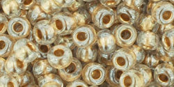 TOHO Round 6/0 Tube 2.5" Gold Lined Crystal