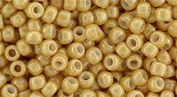 TOHO Seed Beads Round 8/0 Tube 2.5" Opaque Lustered Dk Beige