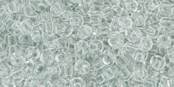 TOHO Seed Beads Round 8/0 Tube 2.5&quot; Transparent Crystal
