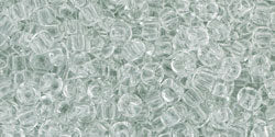 TOHO Seed Beads Round 8/0 Tube 2.5" Transparent Crystal