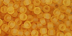 TOHO Round 8/0 Tube 2.5" Transparent Frosted Lt Topaz