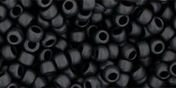 TOHO Round 8/0 Tube 2.5" Opaque Frosted Jet