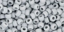 TOHO Seed Beads Round 8/0 Tube 2.5" Opaque Frosted Gray