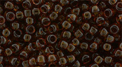 TOHO Round 8/0 Tube 2.5" Transparent Smoky Topaz