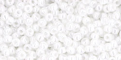 TOHO Seed Beads Round 11/0 Tube 2.5&quot; Opaque Lustered White