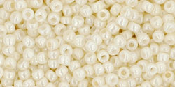 TOHO Seed Beads Round 11/0 Tube 2.5&quot; Opaque Lustered Navajo White