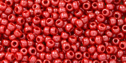 TOHO Round 11/0 Tube 2.5&quot; : Opaque Lustered Cherry