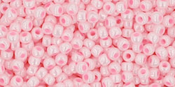 TOHO Round 11/0 Tube 2.5&quot; : Opaque Lustered Baby Pink