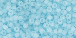 TOHO Seed Beads Round 11/0 Tube 2.5" Ceylon Frosted Aqua