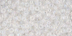 TOHO Seed Beads Round 11/0 Tube 2.5" Transparent Rainbow Crystal