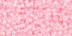 TOHO Round 11/0 Tube 2.5" : Dyed Rainbow Ballerina Pink