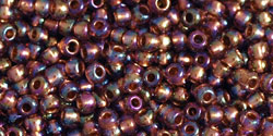 TOHO Seed Beads Round 11/0 Tube 2.5&quot; Colored-Lined Rainbow Lt Amethyst