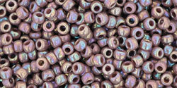 TOHO Seed Beads Round 11/0 Tube 2.5&quot; Opaque Rainbow Lavender