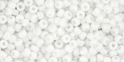 TOHO Seed Beads Round 11/0 Tube 2.5&quot; Opaque White