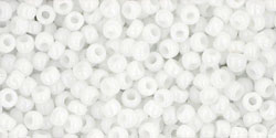 TOHO Seed Beads Round 11/0 Tube 2.5" Opaque White