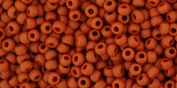 TOHO Seed Beads Round 11/0 Tube 2.5&quot; Opaque Frosted Terra Cotta