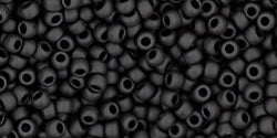 TOHO Seed Beads Round 11/0 Tube 2.5&quot; Opaque Frosted Jet