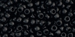 TOHO Seed Beads Round 11/0 Tube 2.5&quot; Opaque Jet
