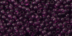 TOHO Seed Beads Round 8/0 Tube 2.5&quot; : Transparent Med Amethyst