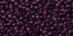 TOHO Seed Beads Round 8/0 Tube 2.5" : Transparent Med Amethyst