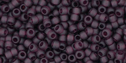 TOHO Seed Beads Round 11/0 Tube 2.5&quot; : Transparent Frosted Amethyst