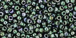 TOHO Seed Beads Round 11/0 Tube 2.5&quot; Metallic Moss