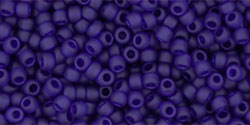 TOHO Round 11/0 Tube 2.5" : Transparent Frosted Cobalt