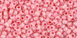 TOHO Round 11/0 Tube 2.5&quot; : Ceylon Impatiens Pink