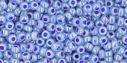 TOHO Seed Beads Round 11/0 Tube 2.5&quot; Ceylon Denim Blue