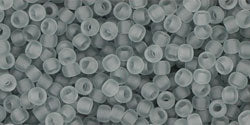 TOHO Seed Beads Round 11/0 Tube 2.5&quot; Transparent Frosted Lt Grey