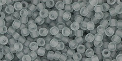 TOHO Seed Beads Round 11/0 Tube 2.5" Transparent Frosted Lt Grey