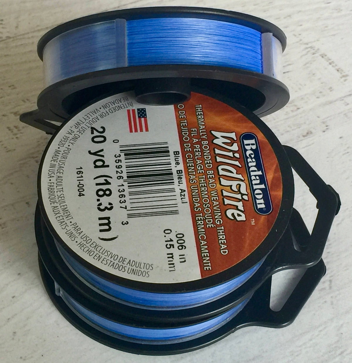 Beadalon Wildfire Thread Blue .006 50 yards