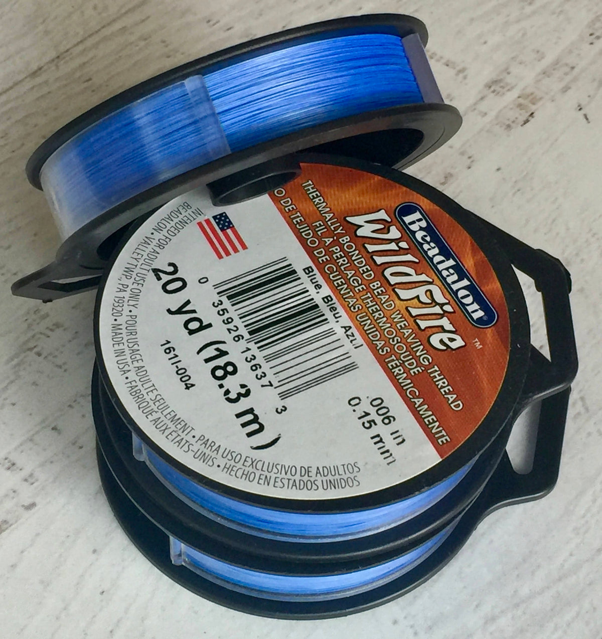 Beadalon Wildfire Thread Blue .006 50 yards