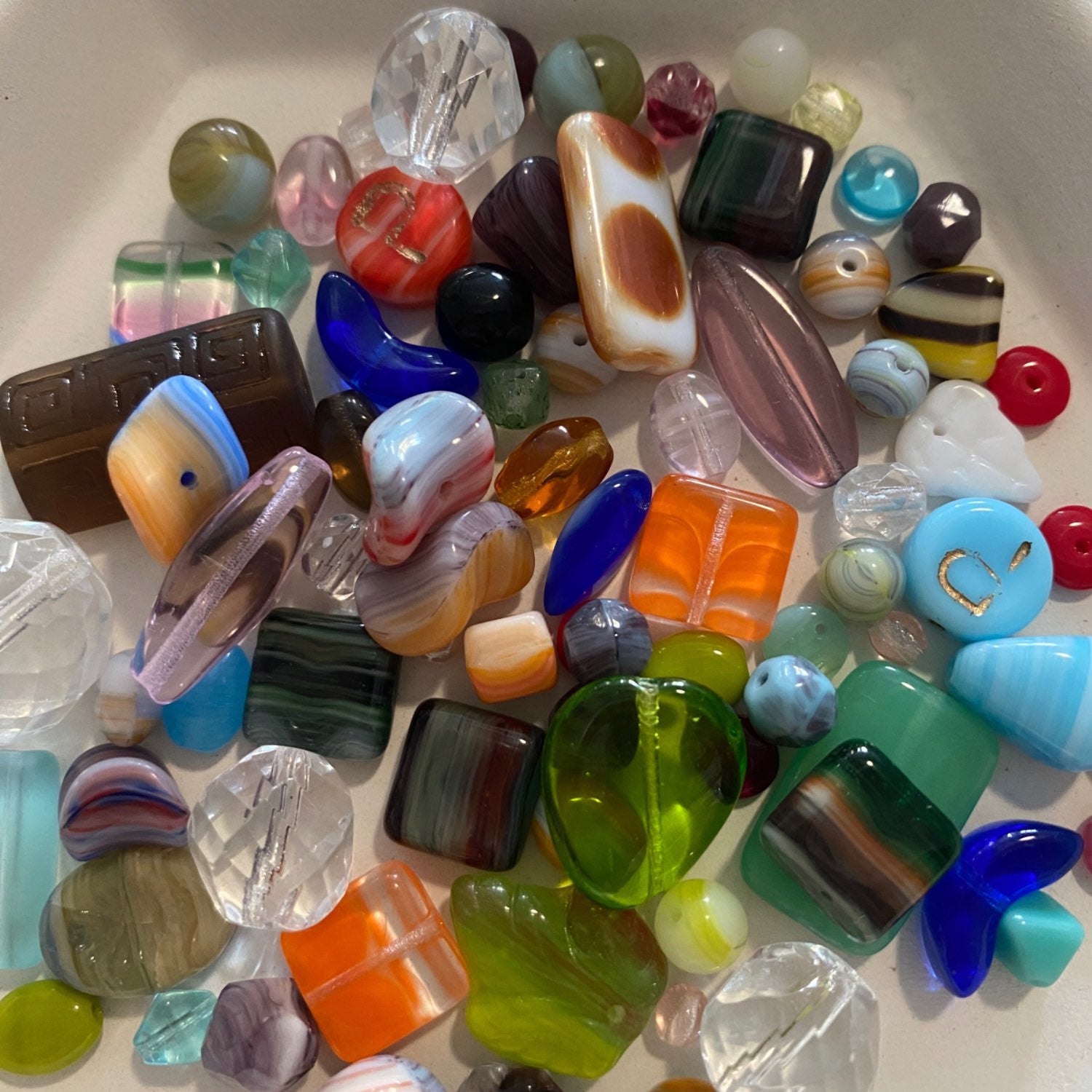 Bead Mix Czech Glass Approx 40grs Airport Art for Jewelry Making