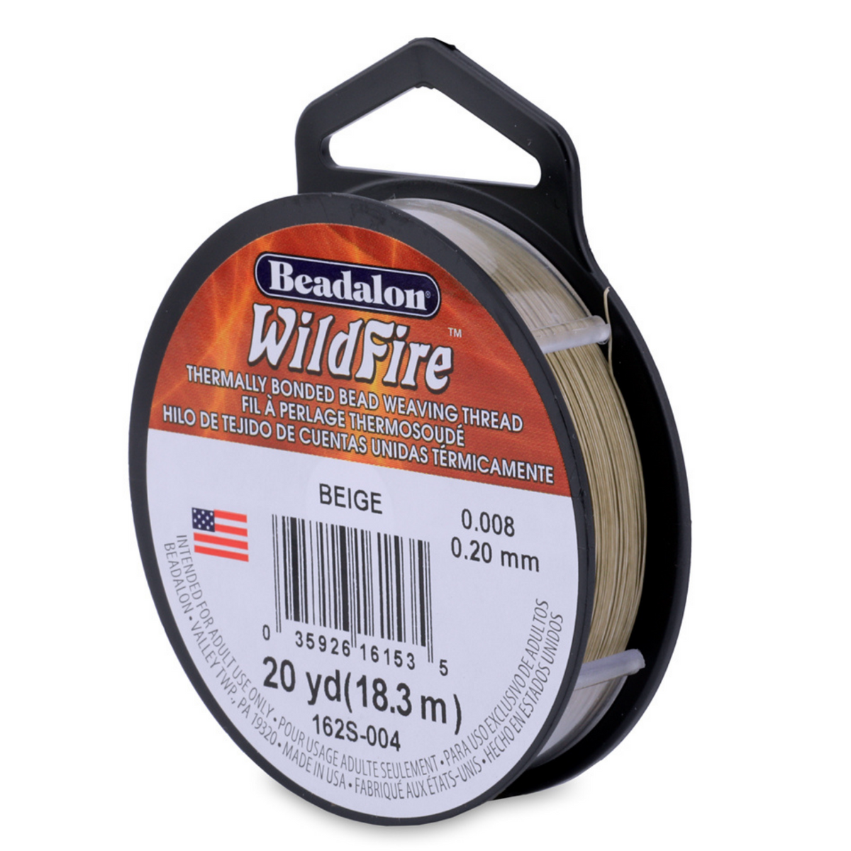 Beadalon WildFire Beading Thread Beige .006 20 yards