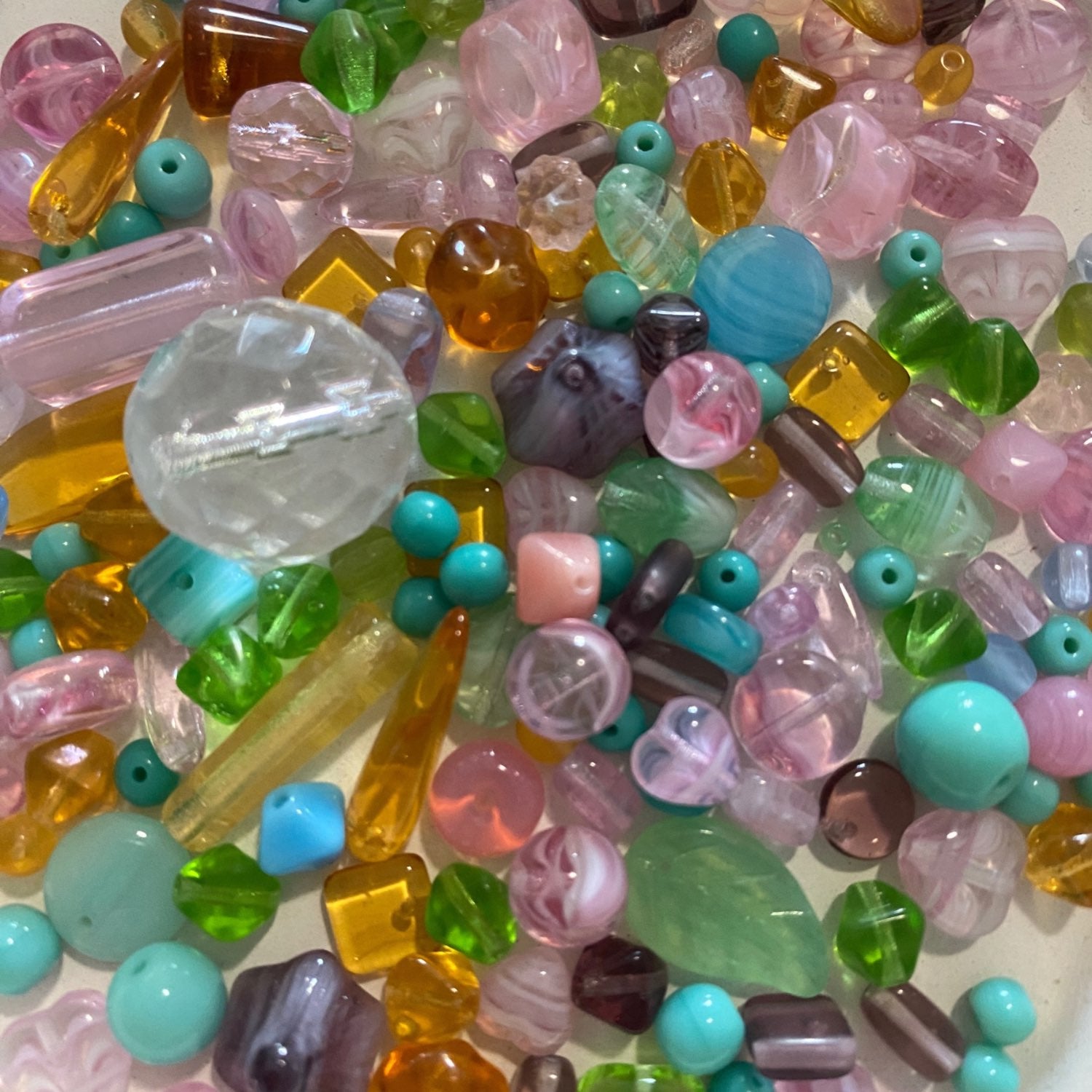Bead Mix Czech Glass Approx 40grs Sparkle Fairy for Jewelry Making
