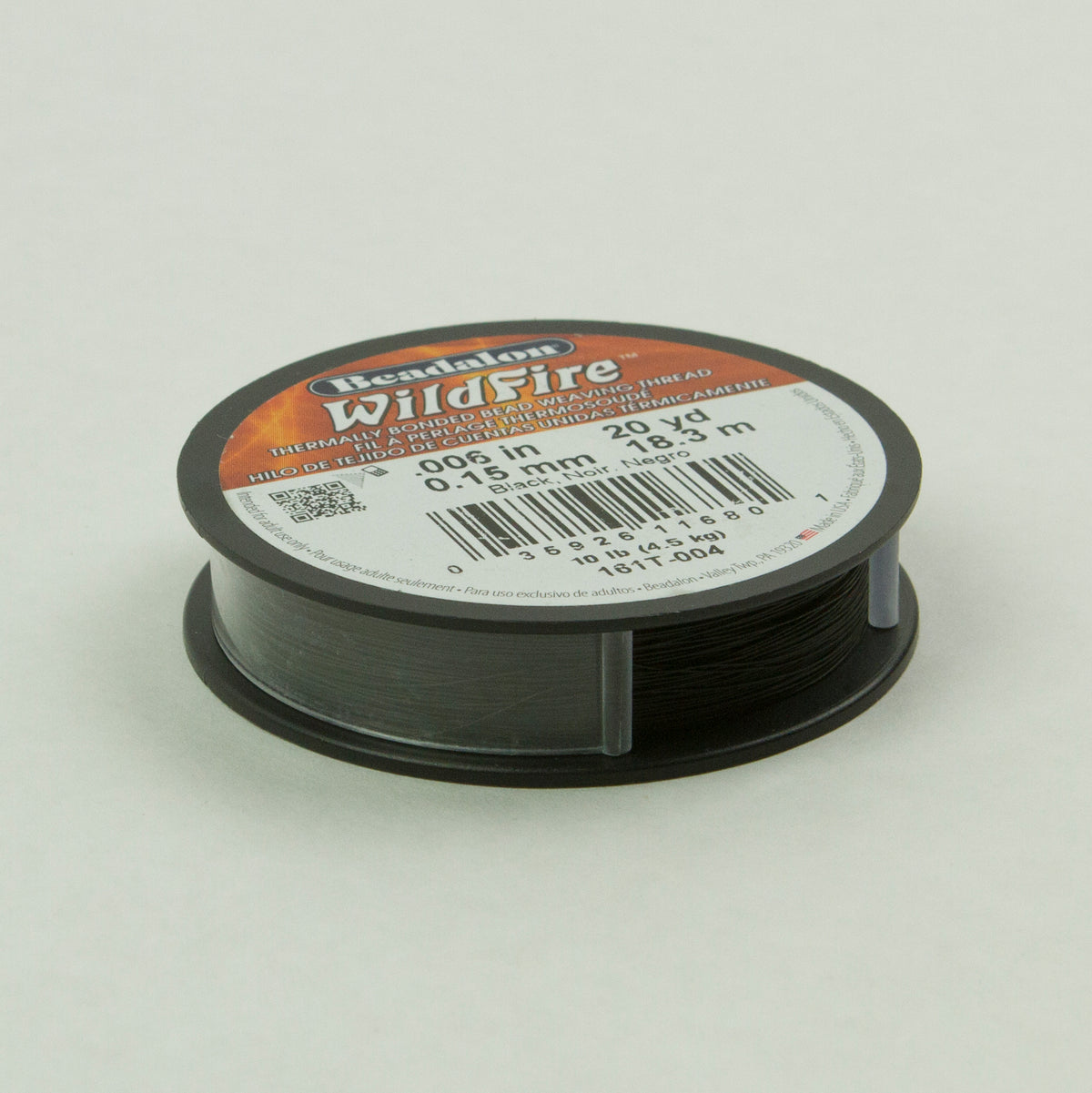 Beadalon WildFire Thread Black .006 20yards