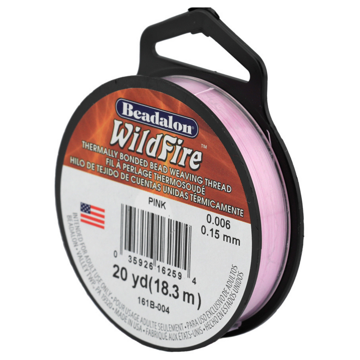 Beadalon WildFire Thread Pink .006 20 yards